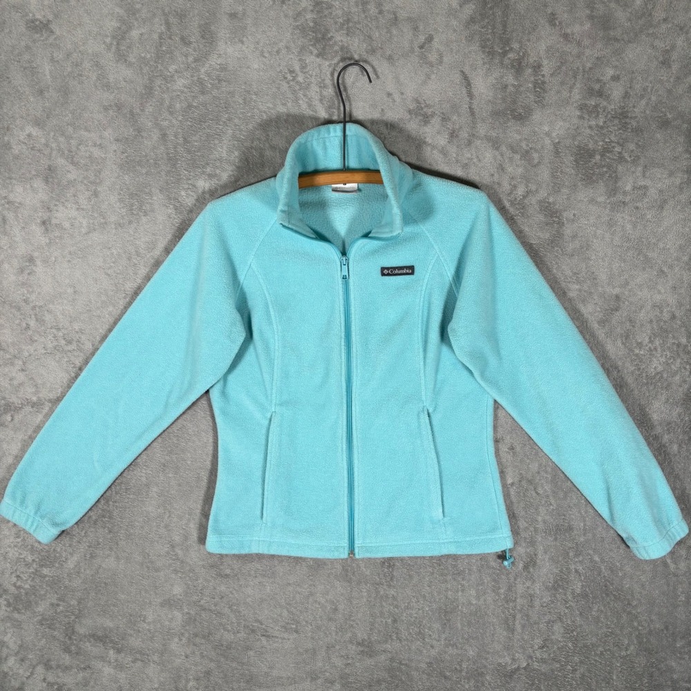 Columbia Benton Springs Full Zip Fleece Jacket Aqua Blue WL6439 Womens Medium